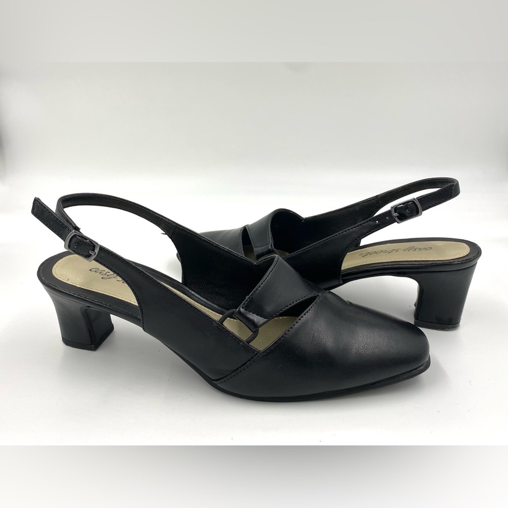 Easy Street Women's Shoes Size 10 m Black Slingback Pumps
